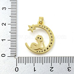 Pendenti in zirconi cubici trasparenti in micro pavè di ottone&nbsp;FIND-Z044-03A