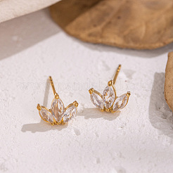 Pendientes de flor de acero inoxidable 304&nbsp;X-WA7046