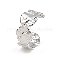 Bracciali rigidi in acciaio inossidabile 304 martellato per donna&nbsp;BJEW-P362-02P