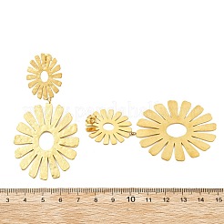 Orecchini pendenti in acciaio inossidabile 304 per donna&nbsp;EJEW-K268-12C-G