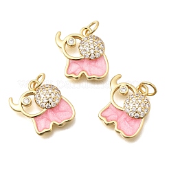 Pendentifs en laiton zircon cubique transparent&nbsp;KK-C255-18G
