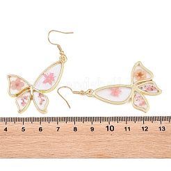Orecchini pendenti in lega e fiori secchi&nbsp;AL-Z001-02G-02