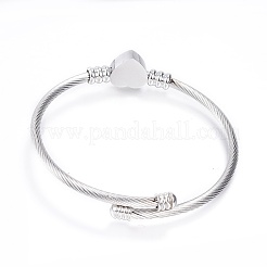 Bracciali a coppia in acciaio inossidabile chirurgico 316 anti-ossidazione&nbsp;X-BJEW-D437-A37-P
