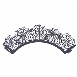 Envoltorios para cupcakes de Halloween con telaraña&nbsp;CON-G010-D04