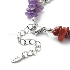 Braccialetti di fascino della farfalla della lega di stile 7pcs 7 messi&nbsp;BJEW-JB08875
