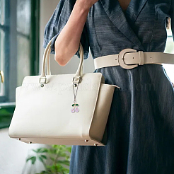 12 stücke handy strap charme 3d kirsche acryl charme hängenden keychain für frauen&nbsp;HJEW-PH01851