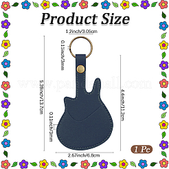 Schlüsselanhänger mit Plektrumhalter aus Leder&nbsp;AJEW-WH20816-061AB-04