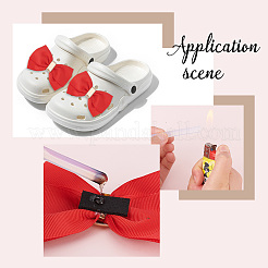 2 Satz 2 Farben Polyester-Schuhdekoration mit Schleife&nbsp;FIND-PH0010-25