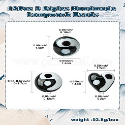 12pcs 3 Arten handgemachte Bunte Malerei-Perlen&nbsp;FIND-CJ0002-78