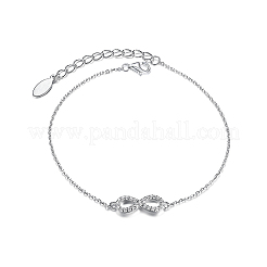 S925 Silber Zirkon 8-förmiges Armband Halskette Schmuckset für den täglichen Gebrauch&nbsp;OV1057-3