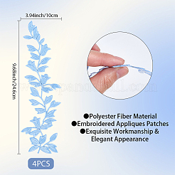 4 Stück Polyester-Aufnäher zum Aufbügeln/Aufnähen&nbsp;PATC-CP0001-11A