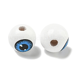 Perles européennes en bois imprimées&nbsp;WOOD-G022-16A