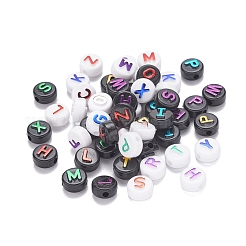 180pcs 10 perles acryliques noires opaques de style&nbsp;MACR-YW0001-53