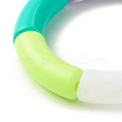 Bracciali elastici con perline in tubo acrilico&nbsp;BJEW-JB07764