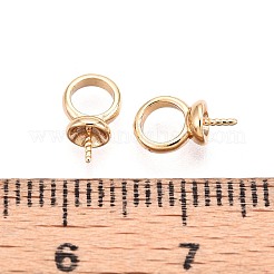Messing schraube augen peg bails charms&nbsp;X-KK-T056-104G-NF
