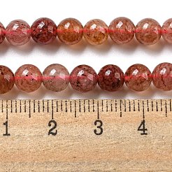 Natürlichen Erdbeere Quarzperlen Stränge&nbsp;G-M443-A01-01