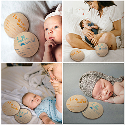 Accessoires photo de bébé en bois imprimés sur une seule face&nbsp;DJEW-WH0600-006