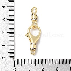 Fermagli per artiglio in zircone chiaro con zirconi in ottone micro pavimentato&nbsp;KK-Z137-17G