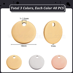 120 pz 3 colori ciondoli in acciaio inossidabile 304&nbsp;STAS-GA0001-80