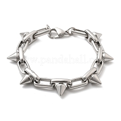304 Edelstahl-Armbänder mit ovalen Gliederketten&nbsp;BJEW-A033-01P