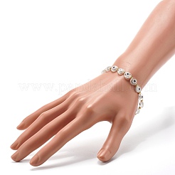 Handgefertigtes Evil-Eye-Armband aus Bunte Malerei-Perlen&nbsp;BJEW-JB06864-01