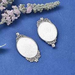 Grandi cabochon pendenti in oro rosa intagliato in lega stile tibetano&nbsp;LS-TIBEP-N003-28AS