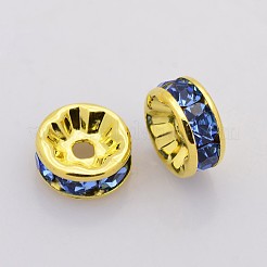 Perline distanziatori strass in ottone&nbsp;RB-A014-Z8mm-04G-NF