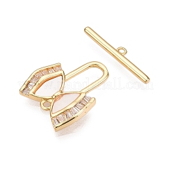 Fermagli a ginocchiera in zircone chiaro micro pavè di ottone&nbsp;KK-N254-162G