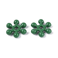 Perline distanziatrici a forma di fiocco di neve in lega verniciate a spruzzo&nbsp;LS-PALLOY-T094-18B