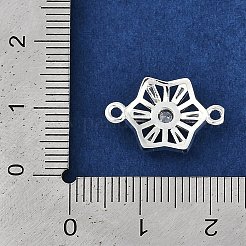 Ciondoli connettore in ottone chiaro con zirconi cubici&nbsp;KK-I719-02S
