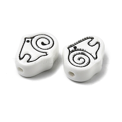 Perles en porcelaine manuelles&nbsp;PORC-Z004-01F