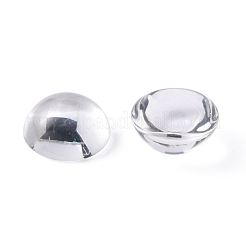 Mezzo trasparente cabochons di vetro rotondo&nbsp;GGLA-R027-12mm