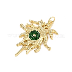 Pendentifs d'émail en laiton &nbsp;KK-L240-11G