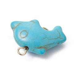 Breloques connecteur turquoise synthétique&nbsp;PALLOY-JF02372-02