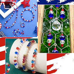 DIY-Schmuck-Sets zum Thema Unabhängigkeitstag&nbsp;DIY-SP0002-76