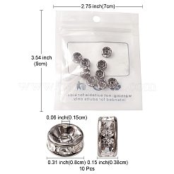 Messing Strass Zwischen perlen&nbsp;RB-YW0001-04D-01B
