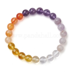 Stretch-Armbänder aus natürlichem Quarzkristall&nbsp;BJEW-TA00553