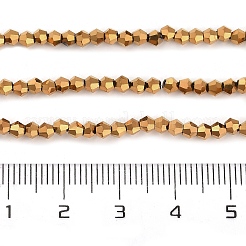 Transparentes perles de verre de galvanoplastie brins&nbsp;EGLA-A039-T2mm-UA11