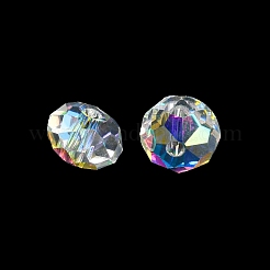 Perle di vetro placcato trasparente&nbsp;GLAA-L046-02E