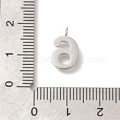 Colgantes de circonita cúbica micropavé de acero inoxidable 304&nbsp;STAS-H228-01P-06