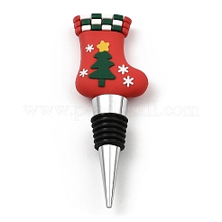 Tappi per bottiglie di vino in lega di alluminio e pvc a tema natalizio&nbsp;FIND-Q091-01A