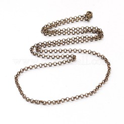 Eisen Kreuzkette Rolo Kette Halskette Herstellung&nbsp;NJEW-JN01384-02