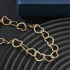 304 Edelstahl-Herzgliederkettenarmbänder&nbsp;SA-CBA2696-16G