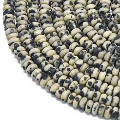 Natur Dalmatiner Jaspis Perlen Stränge&nbsp;G-P575-A01-4x2mm