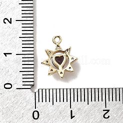 Breloques en laiton avec zircone cubique de micro pave&nbsp;KK-H089-24G