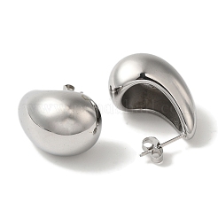 Boucles d'oreilles à tige en forme de larme en acier inoxydable 304 pour femmes&nbsp;EJEW-S237-01D