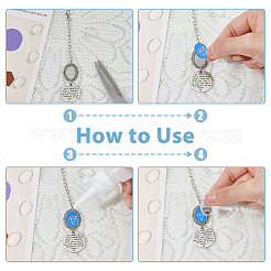 DIY leere ovale Legierungsanhänger-Dekorationsbausätze&nbsp;HJEW-FH00001