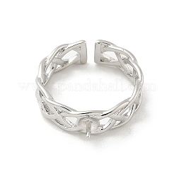 Impostazioni per anelli con polsino aperto a tazza in ottone&nbsp;LS-KK-G518-08P-02