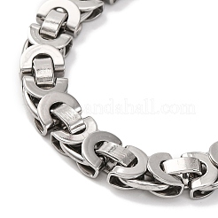 Collana con catena bizantina in acciaio inossidabile 201&nbsp;LS-NJEW-F222-30P