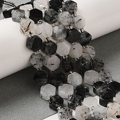 Natur schwarz Rutilquarz Perlen Stränge&nbsp;G-P534-A04-01